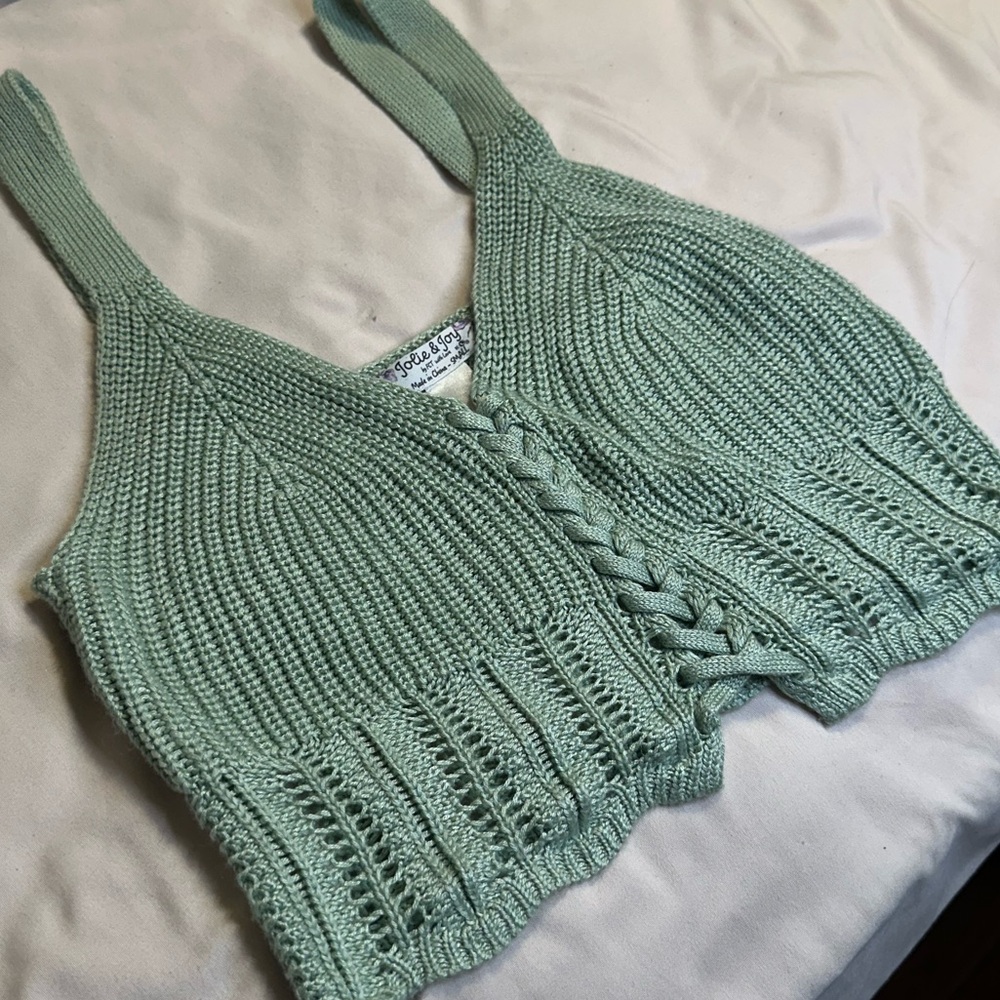 Sage Green Knit Women's Tank Top